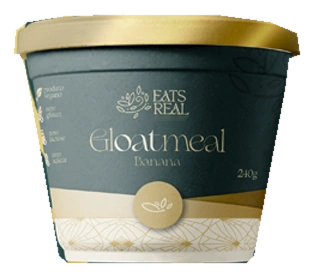 Mingau de aveia — Gloatmeal, mockup de embalagem